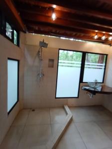 Koupelna v ubytování PachaMama Bio