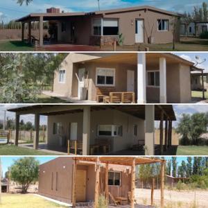 een huis voor en na de bouw bij Cabañas EL AGUARIBAY in Barreal