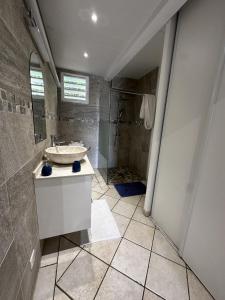 A bathroom at La Villa Navidad