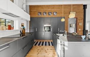 Kuchyň nebo kuchyňský kout v ubytování Nice Home In Rørvig With Sauna