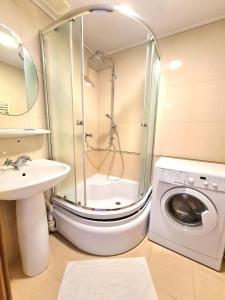 Koupelna v ubytování Apartament 2 bedrooms, Botanica