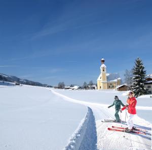 Chalet Der Tyroler Adler im Zentrum vom Wilden Kaiser v zimě