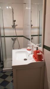 Koupelna v ubytování Petit patio en centre ville + 19 fotografií