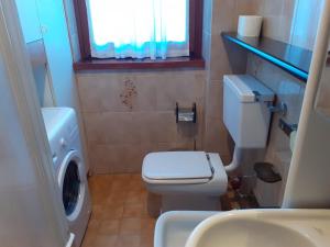 a small bathroom with a toilet and a sink at Cordelia 9 Apartment in Luino +10 photos
