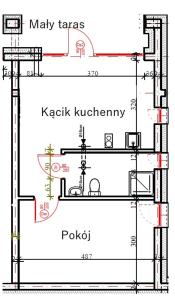 Plán poschodí v ubytovaní Kaletka - cisza i przyroda