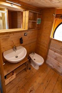 Koupelna v ubytování Glamping Stregaia