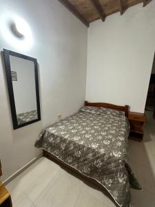 Letto o letti in una camera di Casa Lisieux- Jericó