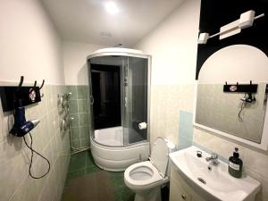 Koupelna v ubytování Central Hostel Jelgava