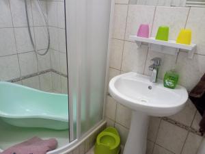 Kúpeľňa v ubytovaní Penzion Šumavous