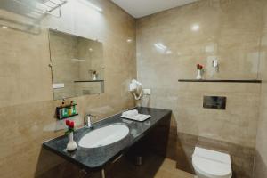 Koupelna v ubytování Hotel Bigwig