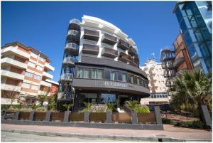 a hotel called the hotel center in a city at Hotel Caraibi - Breakfast Until 11-00 and Dinner-Mirabilandia Partner in Milano Marittima