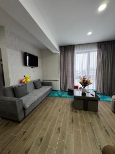 巴库里阿尼Eco Cottage BaBi的带沙发和电视的客厅 更多34张照片