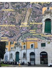 a large map on the side of a building at Lungotevere Testaccio 6 Roma - Apartments in Rome