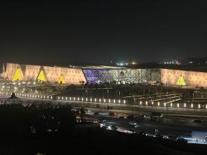 Linna Kairo üldine vaade või majutusasutusest Asia Pyramids View pildistatud vaade