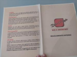 Certifikát, hodnocení, plakát nebo jiný dokument vystavený v ubytování B&B Dietro l'Angolo