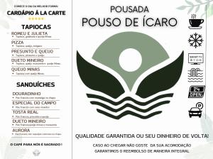 Certifikát, hodnocení, plakát nebo jiný dokument vystavený v ubytování POUSO DE ICARO - POUSADA NO CENTRO de PARATY