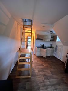 Kuchyň nebo kuchyňský kout v ubytování Apartmány Klárka