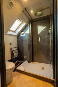 a bathroom with a shower and a toilet at Le Glam Divin in Nantes