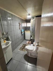 LehuelánにあるRoomtraiguenのトイレと洗面台のある小さなバスルーム