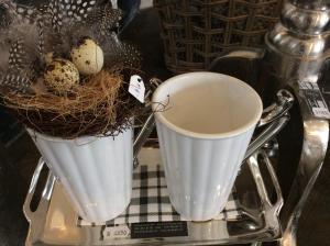 Příslušenství pro přípravu čaje a kávy v ubytování Landcafe mit Mini Hotel