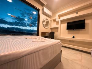 TV a/nebo společenská místnost v ubytování Grand Museum View Inn