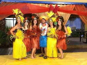 a group of people dressed in costumes on a stage at Camping 4 étoiles - Piscine - eecaad in Aureilhan