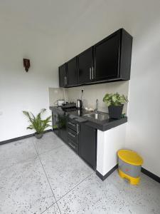 Kuchyň nebo kuchyňský kout v ubytování Monstera Haven Hiriketiya