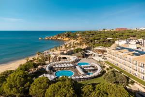 an aerial view of the resort and the beach at Grande Real Santa Eulalia Resort & Hotel Spa in Albufeira