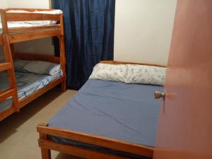 a bedroom with a bunk bed and a ladder at Greenhub Transient House in San Juan