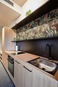 O bucătărie sau chicinetă la miniLOFT apartments Leonding