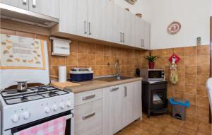 Kuchyň nebo kuchyňský kout v ubytování 3 Bedroom Nice Apartment In Barbat-Rab