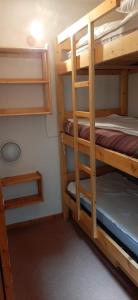a room with two bunk beds in a room at Apartment Coeur de Station Valfréjus in Modane