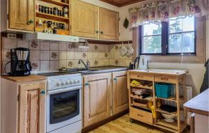 Kuchyň nebo kuchyňský kout v ubytování Amazing Home In Olsfors With Kitchen