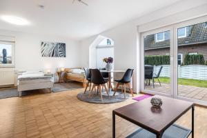 Χώρος καθιστικού στο Messenahes Ferienhaus Hannover
