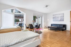 Χώρος καθιστικού στο Messenahes Ferienhaus Hannover