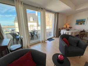 Posezení v ubytování Appartement le Theven
