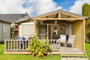 Zahrada ubytování Camping Les Pommiers du Mont Saint Michel