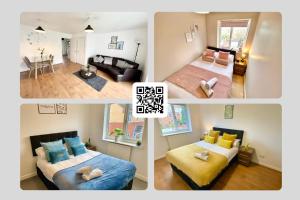 Postel nebo postele na pokoji v ubytování Convenient Manchester city centre 3BD with free parking