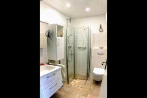 Et badeværelse på NEU! Ferienhaus Elisa an der Nordsee + 11 billeder