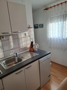 Kuchyňa alebo kuchynka v ubytovaní Apartment in Privlaka with sea view, terrace, air conditioning, WiFi 3591-1