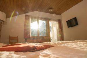 Postel nebo postele na pokoji v ubytování Hotel Parnass