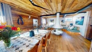 Χώρος καθιστικού στο Chalet Joubarbe - Les Congères