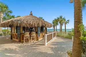 aiki bar on the beach with palm trees and the ocean at Calypso Beach Resort in Panama City Beach +11 photos
