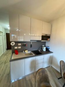 Kuchyň nebo kuchyňský kout v ubytování Bilocale con terrazzo e vista spettacolare sui monti