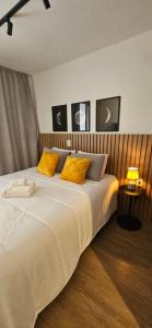 Voodi või voodid majutusasutuse Studio Vila Madalena, Metrô, Moderno toas