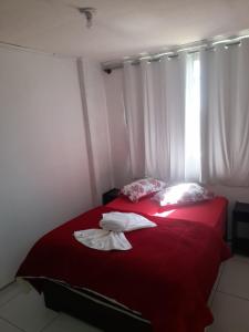Postel nebo postele na pokoji v ubytování POUSADA DO NIVINHO