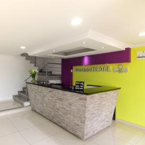 Kuchyň nebo kuchyňský kout v ubytování Hotel Burana