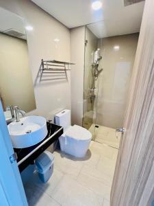 Koupelna v ubytování เวลโกรว์ โฮเทล - Wellgrow Hotel