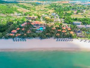an aerial view of a resort on a beach at Phu Hai Beach Resort & Spa Phan Thiet in Mui Ne