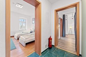 Ένα ή περισσότερα κρεβάτια σε δωμάτιο στο Nice Apartment with Balcony